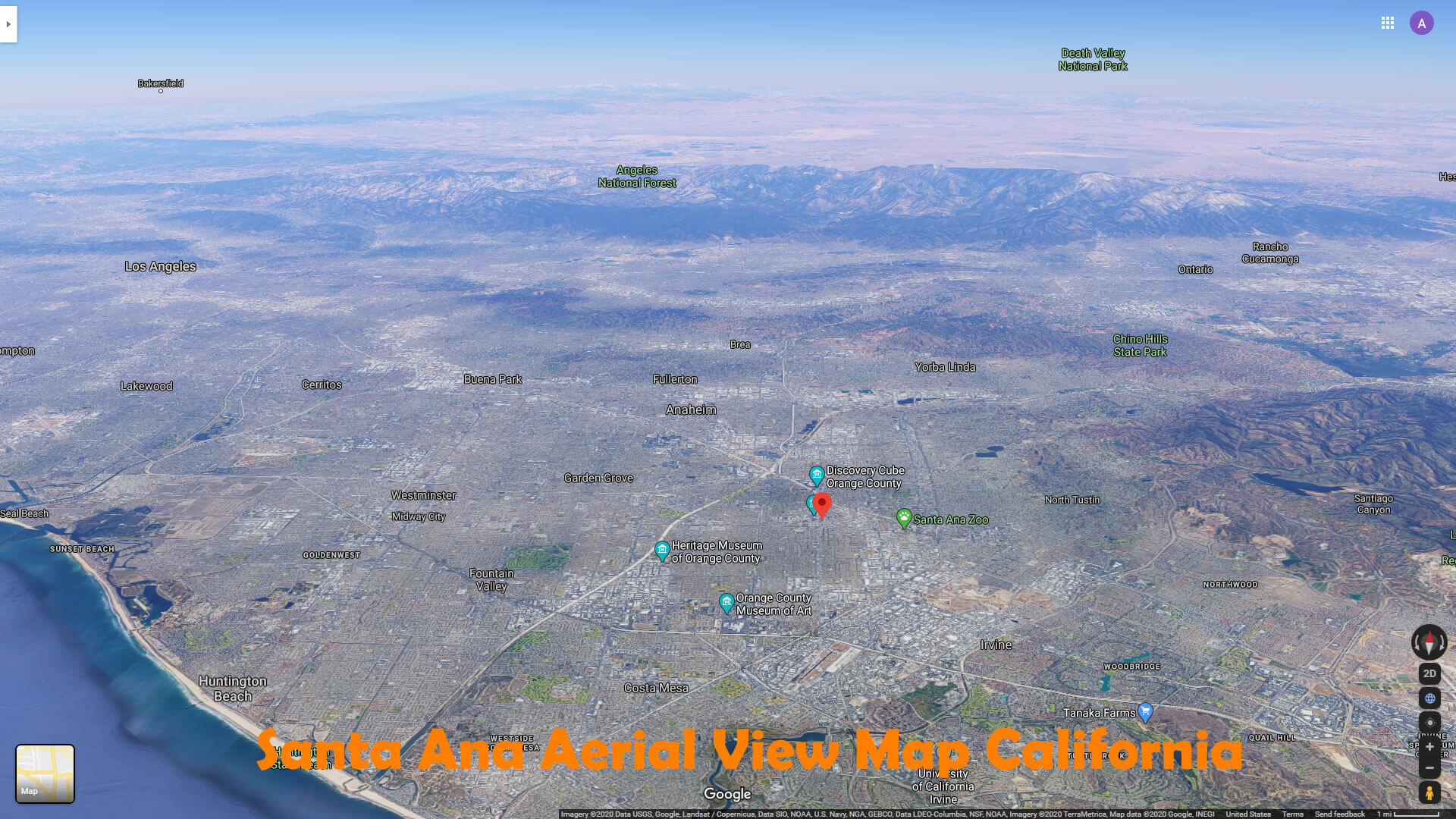 Santa Ana, California Map